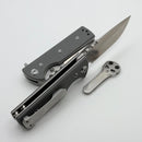 Chaves Knives T.A.K w/ Charcoal Grey G-10 Handles & Satin Drop Point Elmax - Blue Label