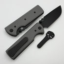 Chaves Knives N.T.A.K w/ Charcoal Grey G-10 Handles & Black Drop Point Elmax - Blue Label