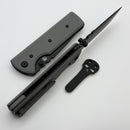 Chaves Knives N.T.A.K w/ Charcoal Grey G-10 Handles & Black Drop Point Elmax - Blue Label