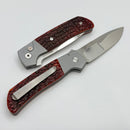 Pro-Tech ATCF Gray Aluminum Handles w/ Jigged Bone Inlays & Mosaic Button w/ Hand Ground Blade 2025 ATCF Custom 003