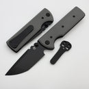 Chaves Knives N.T.A.K w/ Charcoal Grey G-10 Handles & Black Tanto Elmax - Blue Label