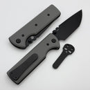 Chaves Knives N.T.A.K w/ Charcoal Grey G-10 Handles & Black Tanto Elmax - Blue Label