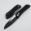 Pro-Tech Oligarch Black Aluminum Handle w/ Pearl Button & DLC MagnaCut DS103-LTD