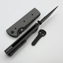 Chaves Knives N.T.A.K w/ Charcoal Grey G-10 Handles & Black Tanto Elmax - Blue Label