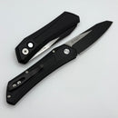 Pro-Tech Oligarch Black Aluminum Handle w/ Pearl Button & DLC MagnaCut DS103-LTD
