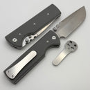 Chaves Knives N.T.A.K w/ Charcoal Grey G-10 Handles & Satin Drop Point Elmax - Blue Label