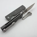 Chaves Knives N.T.A.K w/ Charcoal Grey G-10 Handles & Satin Drop Point Elmax - Blue Label