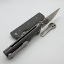 Chaves Knives N.T.A.K w/ Charcoal Grey G-10 Handles & Satin Tanto Elmax - Blue Label