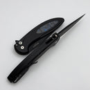 Pro-Tech Cambria Manual Black Aluminum Handles w/ TechnoCarbo Blue Inlay & DLC MagnaCut