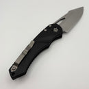 Pre-Owned Item Heretic Knives Mini Pariah M/A Button Lock Black Polymer Handles w/ Stonewash S/E MagnaCut H052-2A