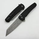 Pro-Tech Malibu Smooth Black Handle & Acid Wash MagnaCut Reverse Tanto Blade 5401-AW