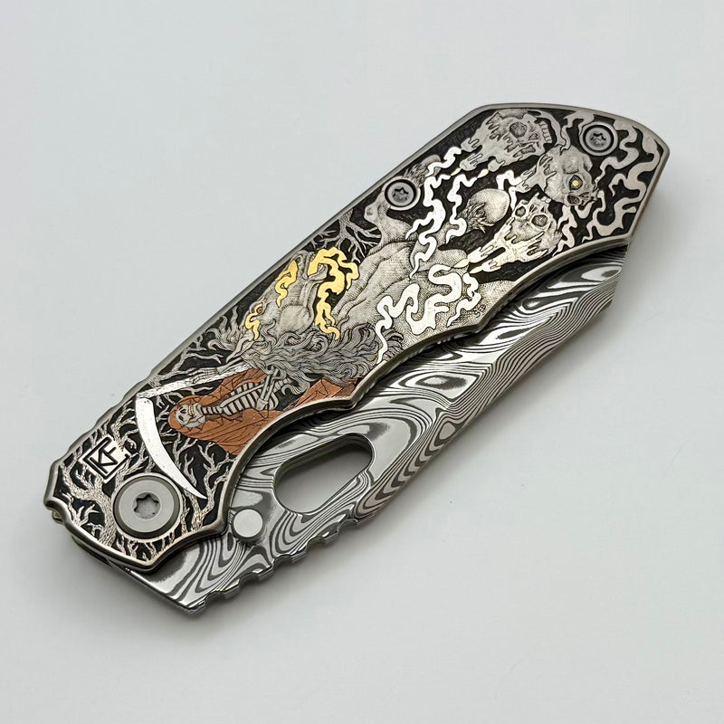 Custom Knife Factory & Rotten Design EVO 1.1 Custom One Off Engraved T