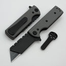 Chaves CHUB Flipper w/ Charcoal Grey G-10 Handles & Utility Blade Blackout - Blue Label