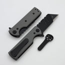 Chaves CHUB Flipper w/ Charcoal Grey G-10 Handles & Utility Blade Blackout - Blue Label
