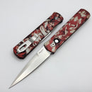 Pro-Tech Godfather w/ Crimson Tiger Camo Handle & Satin 154-CM Blade 921-Satin CTC