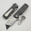 Chaves CHUB Flipper w/ Charcoal Grey G-10 Handles & Utility Blade Stonewash - Blue Label