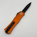Pre-Owned Microtech Knives Mini Hera 30th Anniversary Black D/E M390MK w/ Orange Handle 1702M-1OR30