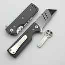 Chaves CHUB Flipper w/ Charcoal Grey G-10 Handles & Utility Blade Stonewash - Blue Label