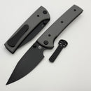Chaves Knives Scapegoat 229 w/ Charcoal Grey G-10 Handles & Black Spear Point Elmax - Blue Label