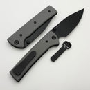 Chaves Knives Scapegoat 229 w/ Charcoal Grey G-10 Handles & Black Spear Point Elmax - Blue Label