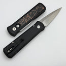 Pro-Tech Godson Black Aluminum Handles w/ Copper Carbon Fiber Inlay & Satin 20CV 7210 Livewire 20CV