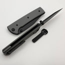 Chaves Knives Scapegoat 229 w/ Charcoal Grey G-10 Handles & Black Spear Point Elmax - Blue Label