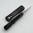 Pro-Tech Godson Black Aluminum Handles w/ Copper Carbon Fiber Inlay & Satin 20CV 7210 Livewire 20CV