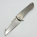 MachineWise Mojave Titanium Smooth Topo Handles & Stonewash S90V
