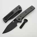 Chaves Knives Scapegoat Street w/ Charcoal Grey G-10 Handles & Black Spear Point Elmax - Blue Label
