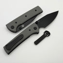 Chaves Knives Scapegoat Street w/ Charcoal Grey G-10 Handles & Black Spear Point Elmax - Blue Label