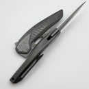 Poikilo Blade VK-Zame Shark S3 Dark Stonewash Titanium Integral Handle w/ Crystal Ti Inlays & Dark Stonewash M398