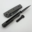 Chaves Knives Scapegoat Street w/ Charcoal Grey G-10 Handles & Black Spear Point Elmax - Blue Label