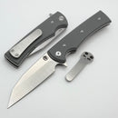 Chaves Knives Sangre Street Flipper w/ Charcoal Grey G-10 Handles & Satin Wharncliffe Elmax - Blue Label