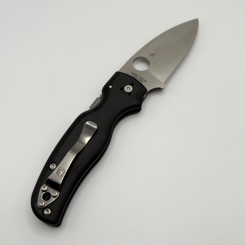 Pre-Owned Spyderco Knives Shaman Black Micarta & CTS-XHP Distributor Exclusive C229MXHPP