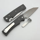 Chaves Knives Sangre 229 w/ Charcoal Grey G-10 Handles & Satin Wharncliffe Elmax - Blue Label