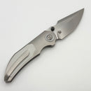 Poikilo Blade Christensen Knifeworks Casque Titanium Handles w/ White Ti Inlays & Pearlescent M398
