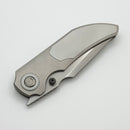 Poikilo Blade Christensen Knifeworks Casque Titanium Handles w/ White Ti Inlays & Pearlescent M398