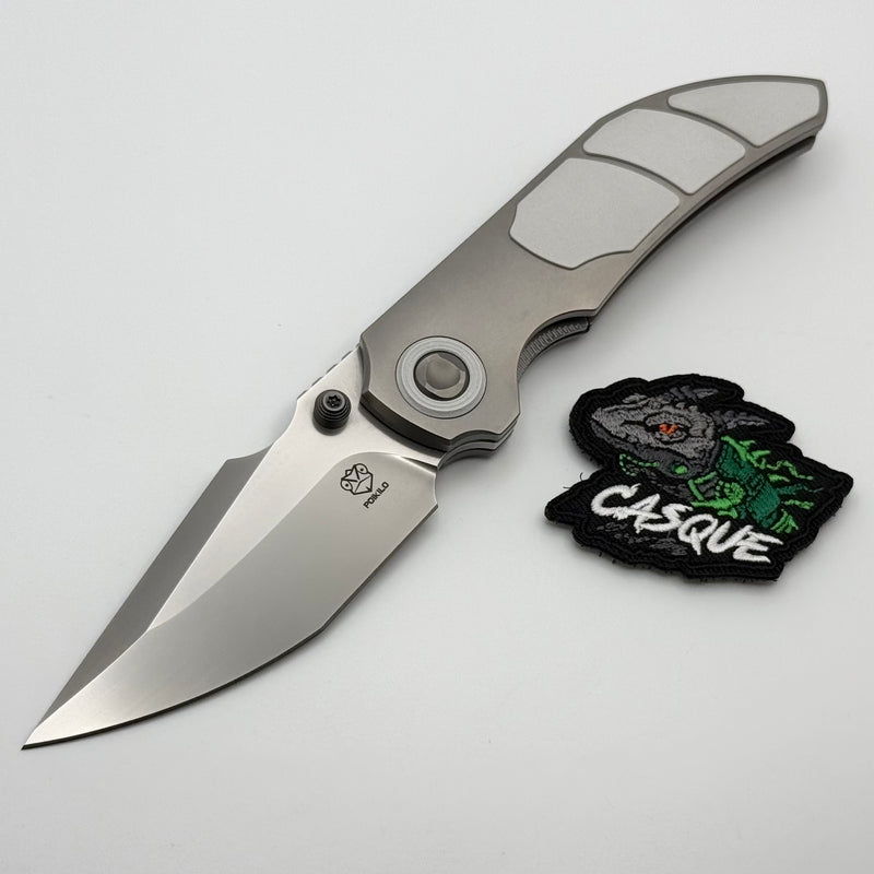 Poikilo Blade Christensen Knifeworks Casque Titanium Handles w/ 3 Piec