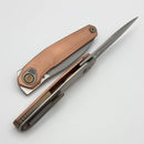 Reate Knives VK-Fux Copper/Titanium Handles w/ Bronze Accents & Frosted Satin Elmax