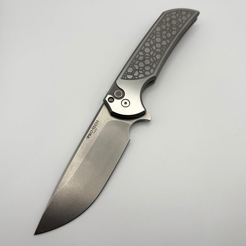 Pre-Owned Pro-Tech Mordax Stainless Gridlock Handle & Stonewash MagnaCut MX101 2024 Custom 002