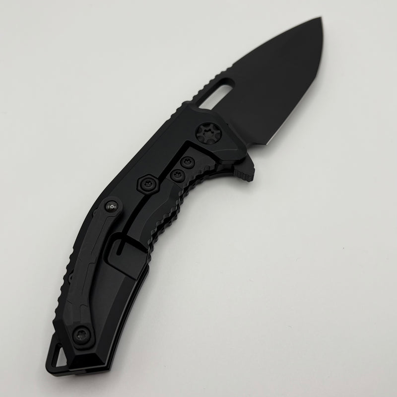 Pre-Owned Heretic Knives Medusa Manual Black Tactical Aluminum Frame Lock w/ Grip Inlays & DLC MagnaCut H009-4A-T