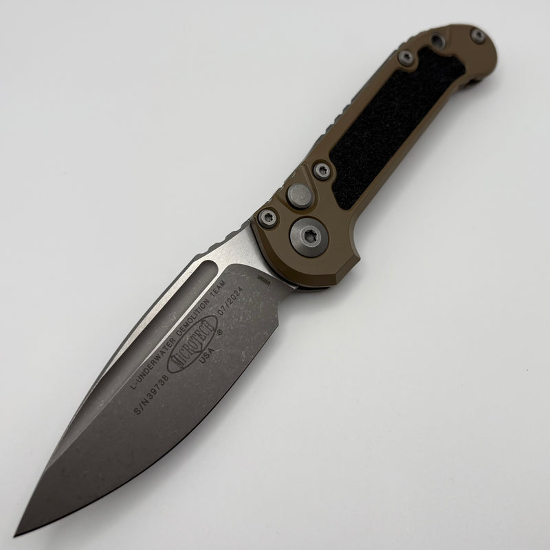 Pre-Owned Microtech Knives LUDT Gen III Apocalyptic Drop Point w/ Cerakote Dark Earth Handle NCB Exclusive 1135-10APDENCB