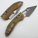 Microtech Knives Manual Stitch RAM LOK Tan Aluminum Handle & Apocalyptic Full Serrated M390MK 169RL-12APFRTA