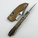Microtech Knives Manual Stitch RAM LOK Tan Aluminum Handle & Apocalyptic Full Serrated M390MK 169RL-12APFRTA