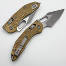 Microtech Knives Manual Stitch RAM LOK Tan Aluminum Handle & Apocalyptic Part Serrated M390MK 169RL-11APFRTA