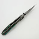 Hypercut Bikkhu Titanium Handles w/ Fat Carbon Inlays & Damasteel