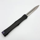 Microtech Marfione Select Nemesis IV Black Handle w/ Galactic Purple Accents & 4.4" Stonewash D/E M390MK 1152-10MS3