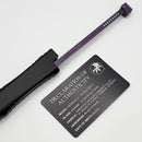 Microtech Marfione Select Nemesis IV Black Handle w/ Galactic Purple Accents & 4.4" Stonewash D/E M390MK 1152-10MS3