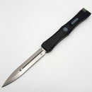 Microtech Marfione Select Nemesis IV Black Handle w/ Nebula Green Accents & 4.4" Stonewash D/E M390MK 1152-10MS4