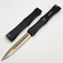 Microtech Marfione Select Nemesis IV Black Handle w/ Antique Green Accents & 4.4" Bronze D/E M390MK 1152-13MS1